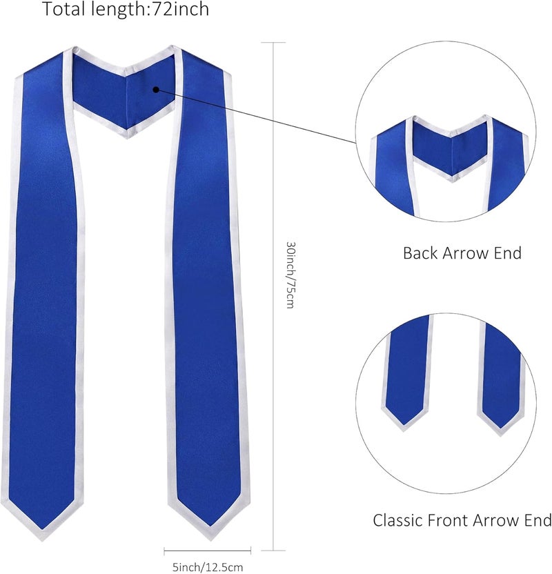 FtyFty Unisex Adult Graduation Honor Stole Classic End With Trim 72" Long - Image 3